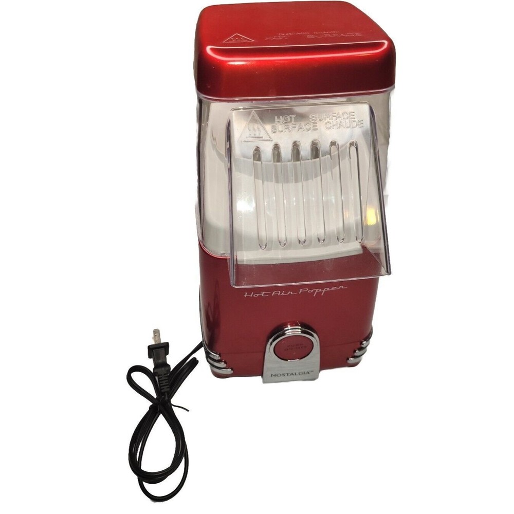 Hot Air Popcorn Maker By Nostalgia Red With Removable Lid